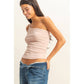 Steph One Shoulder Cami in Light Pink