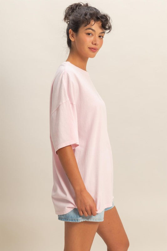Oversized Tshirt in Light Pink