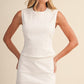 Iris Open Back Top in White