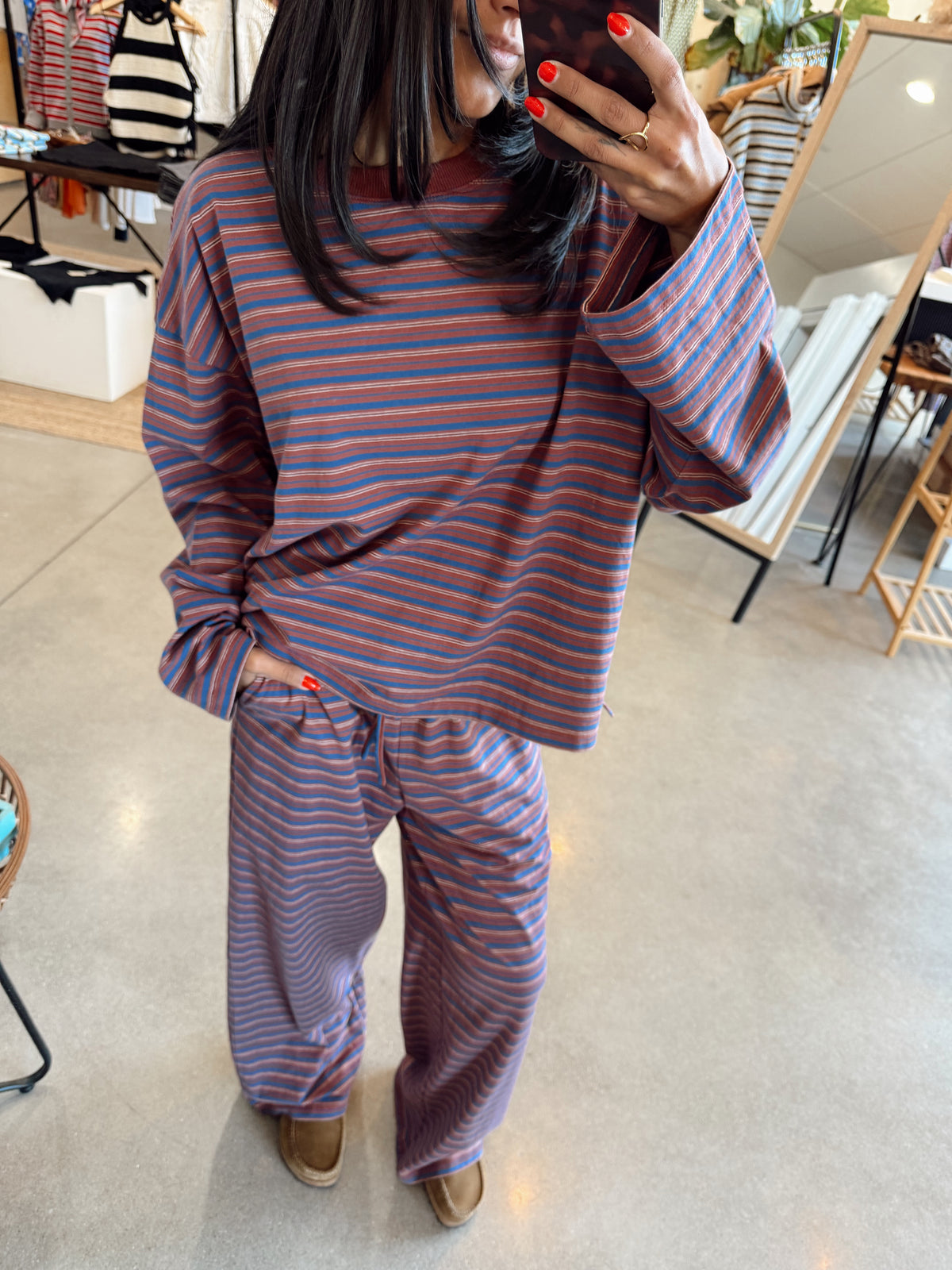 Ruth Stripe Long Sleeve Top