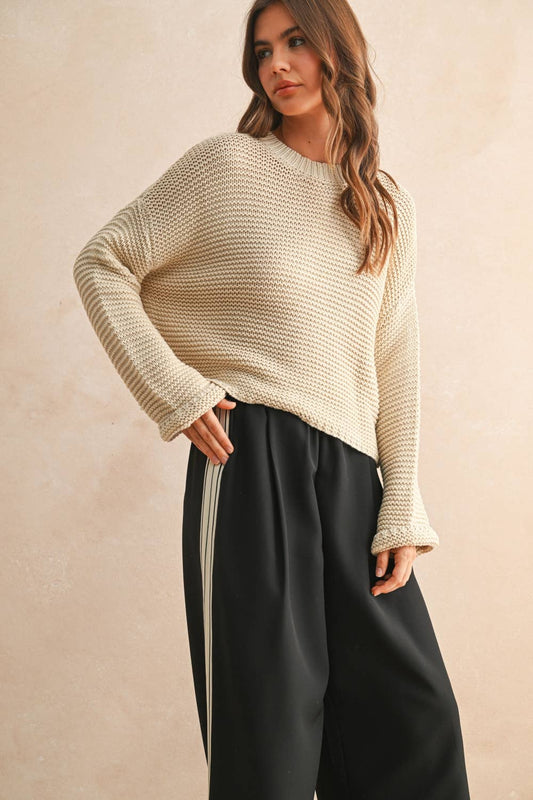 Essential Knit Sweater in Cream
