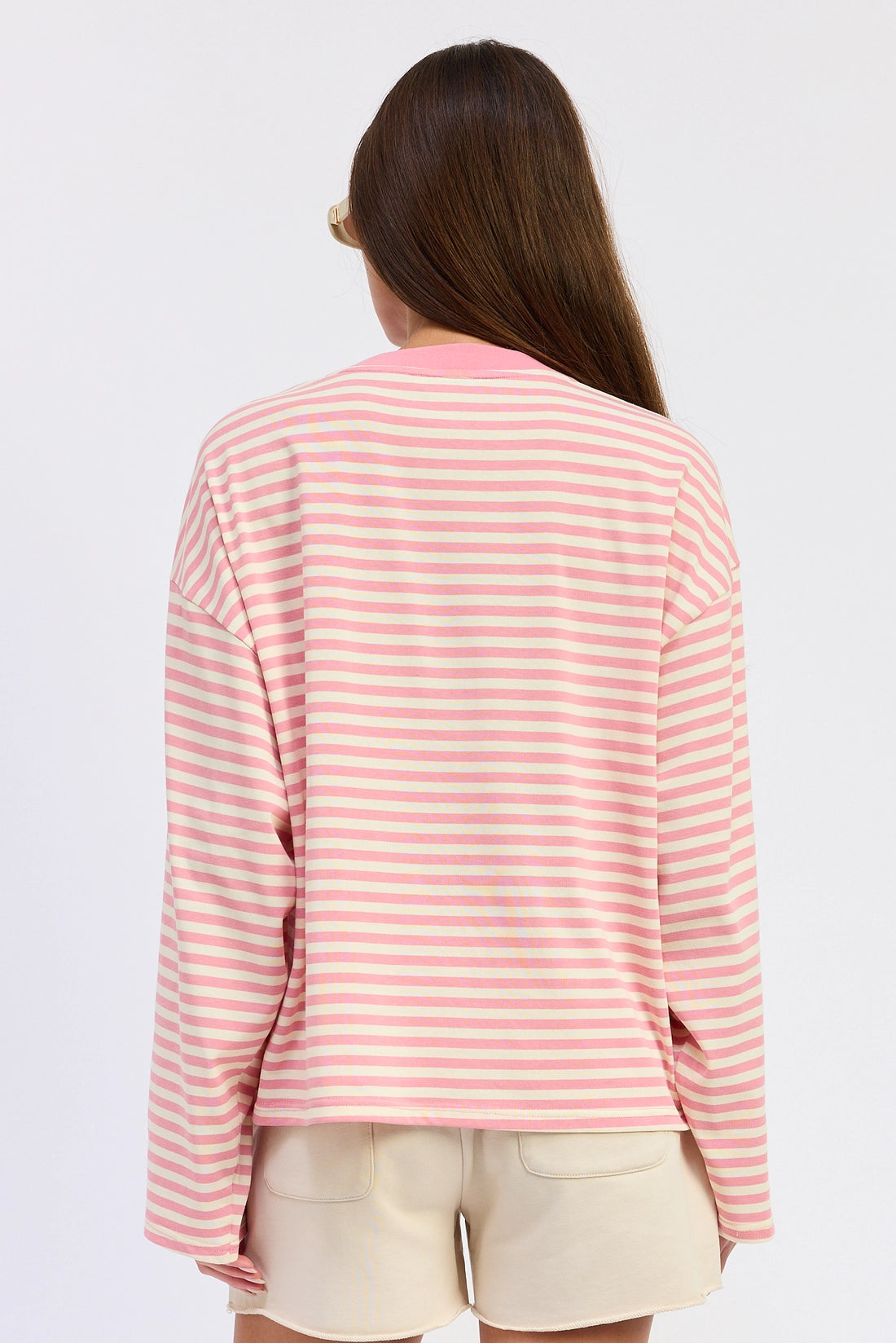 Mindy Stripe Top in Pink