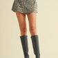 Jade Leopard Mini Skirt