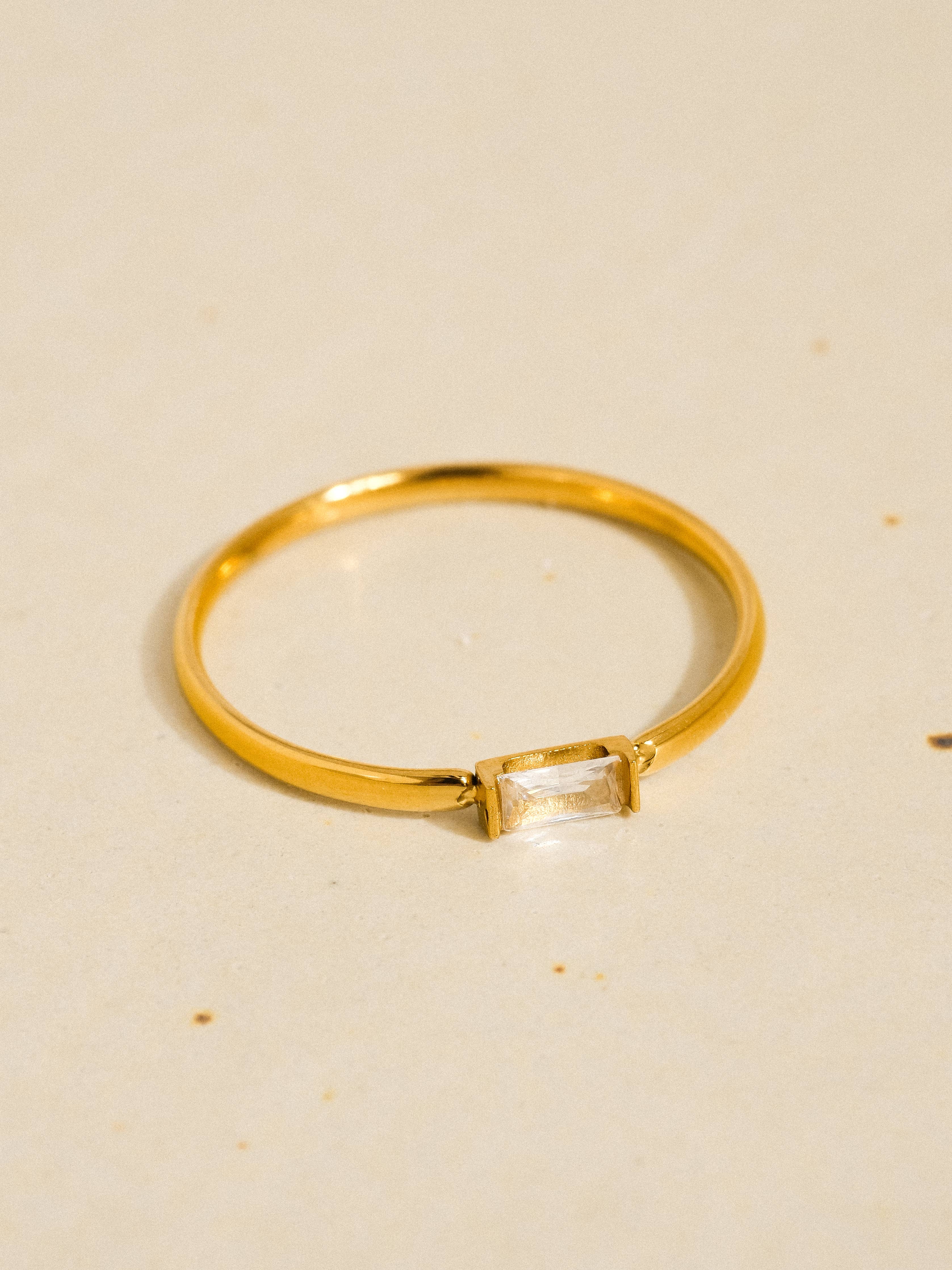 Thin Emerald Ring