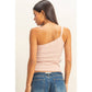 Steph One Shoulder Cami in Light Pink
