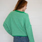 Piper Cardigan in Green Mini Stripe