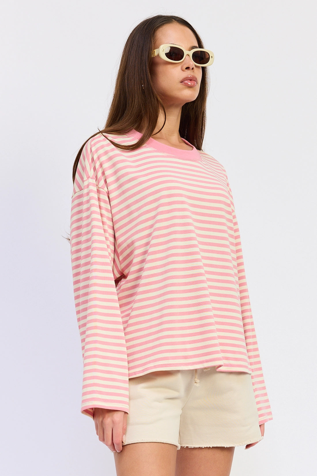 Mindy Stripe Top in Pink