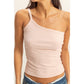 Steph One Shoulder Cami in White