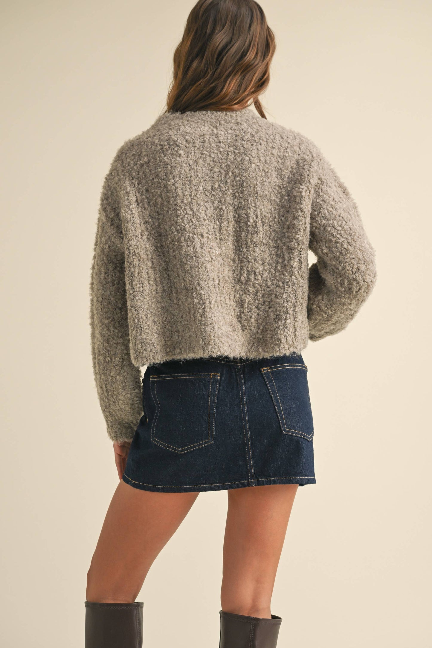 Jackie Sweater Cardigan in Latte