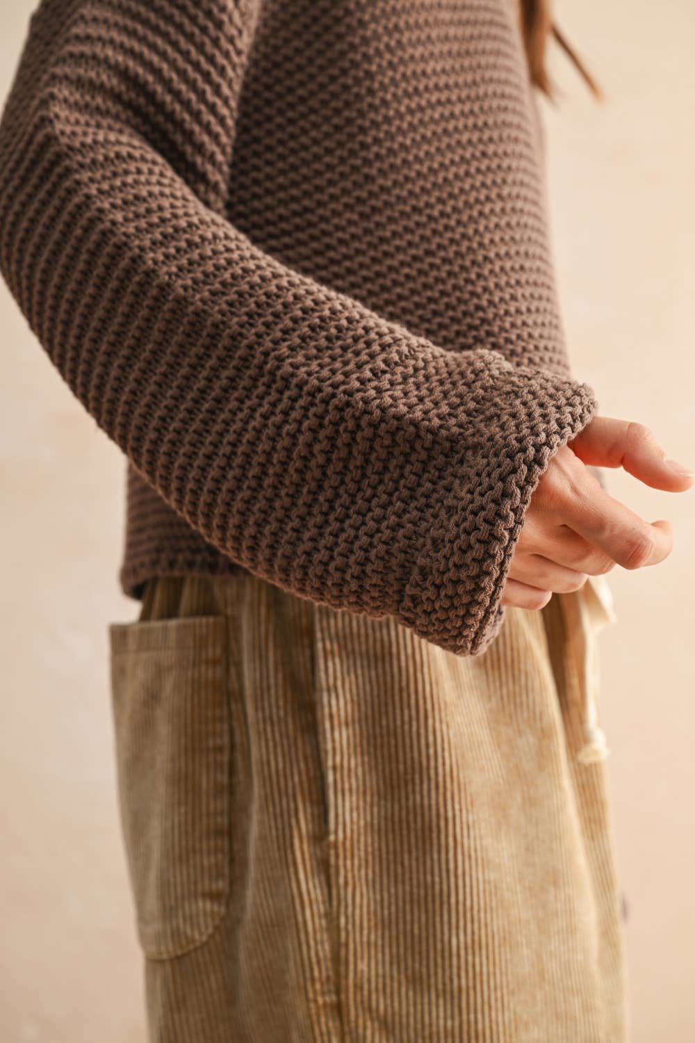 Essential Knit Sweater in Chocolate
