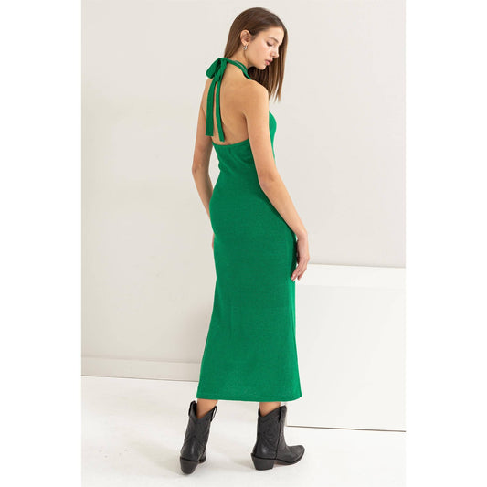 Steph Halter Dress in Green