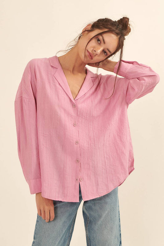 Nicky Woven Shirt in Pink