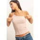 Steph One Shoulder Cami in Light Pink