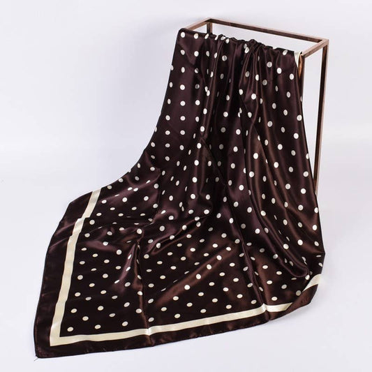 Brown Polka Dot Scarf