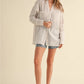 Beige Stripe Button Down