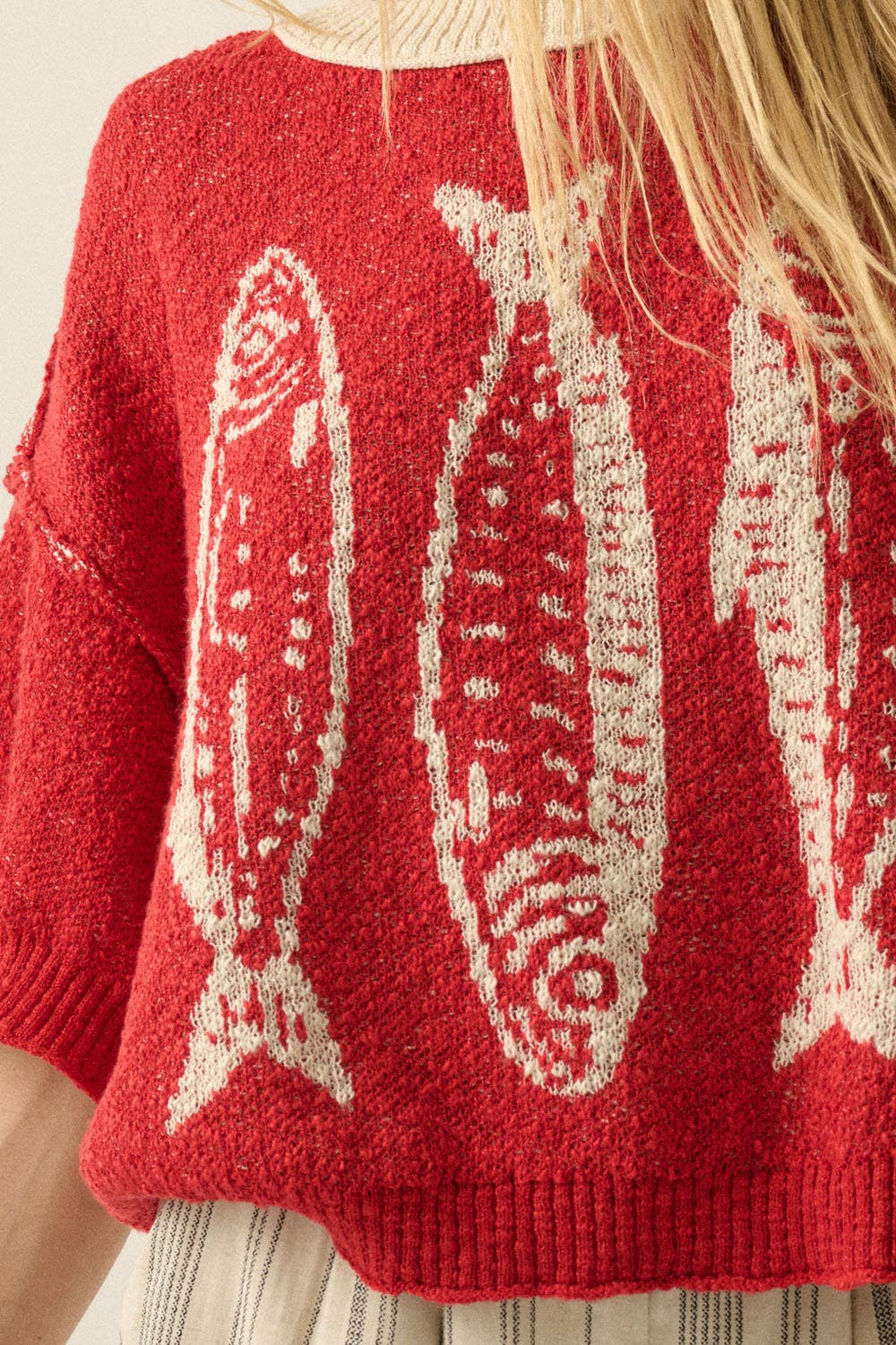 Fishes Textured Short Sleeve