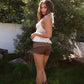 Alana Chiffon Halter Top in Champagne
