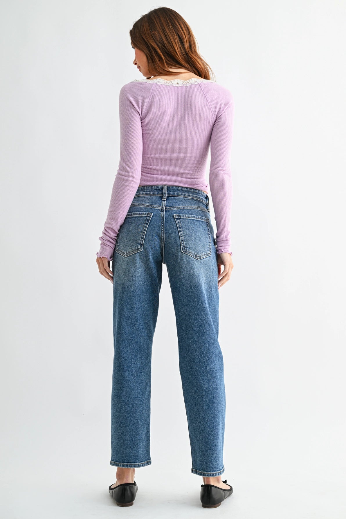Slim Boyfriend Jean in Medium Denim