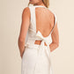 Iris Open Back Top in White