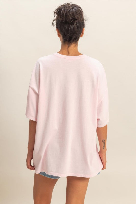 Oversized Tshirt in Light Pink