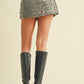 Jade Leopard Mini Skirt