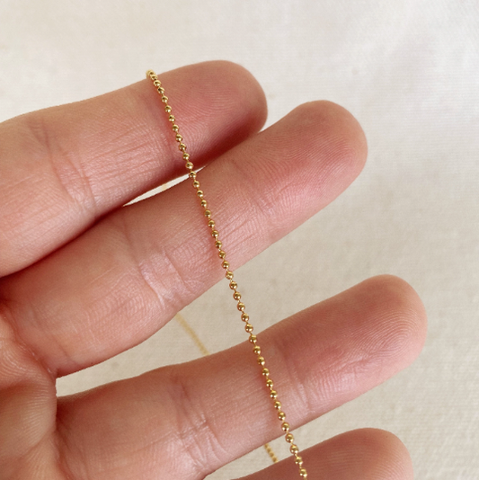 Ball Chain Diamond Cut Necklace