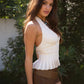 Alana Chiffon Halter Top in Champagne