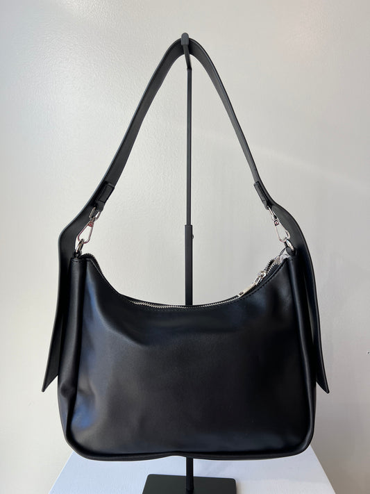 Leather Hobo Bag Black