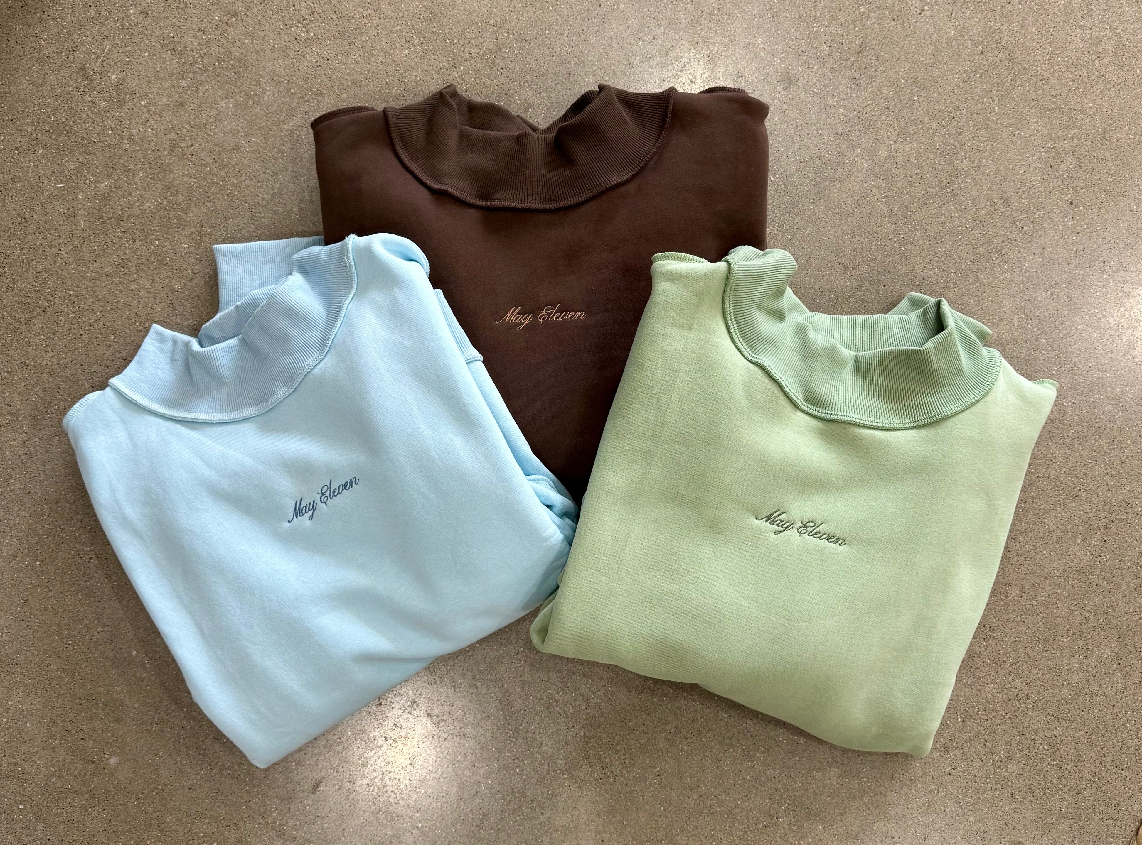 May Eleven Mock Crew in Light Blue