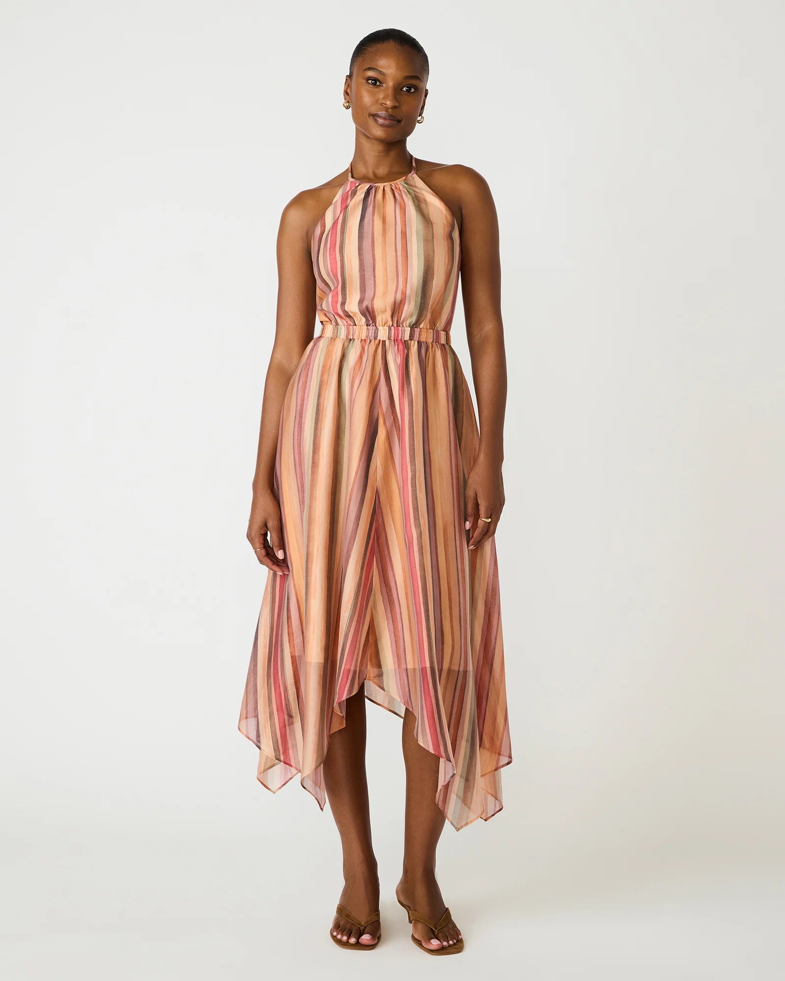 Dalina Dress in Multi Stripe