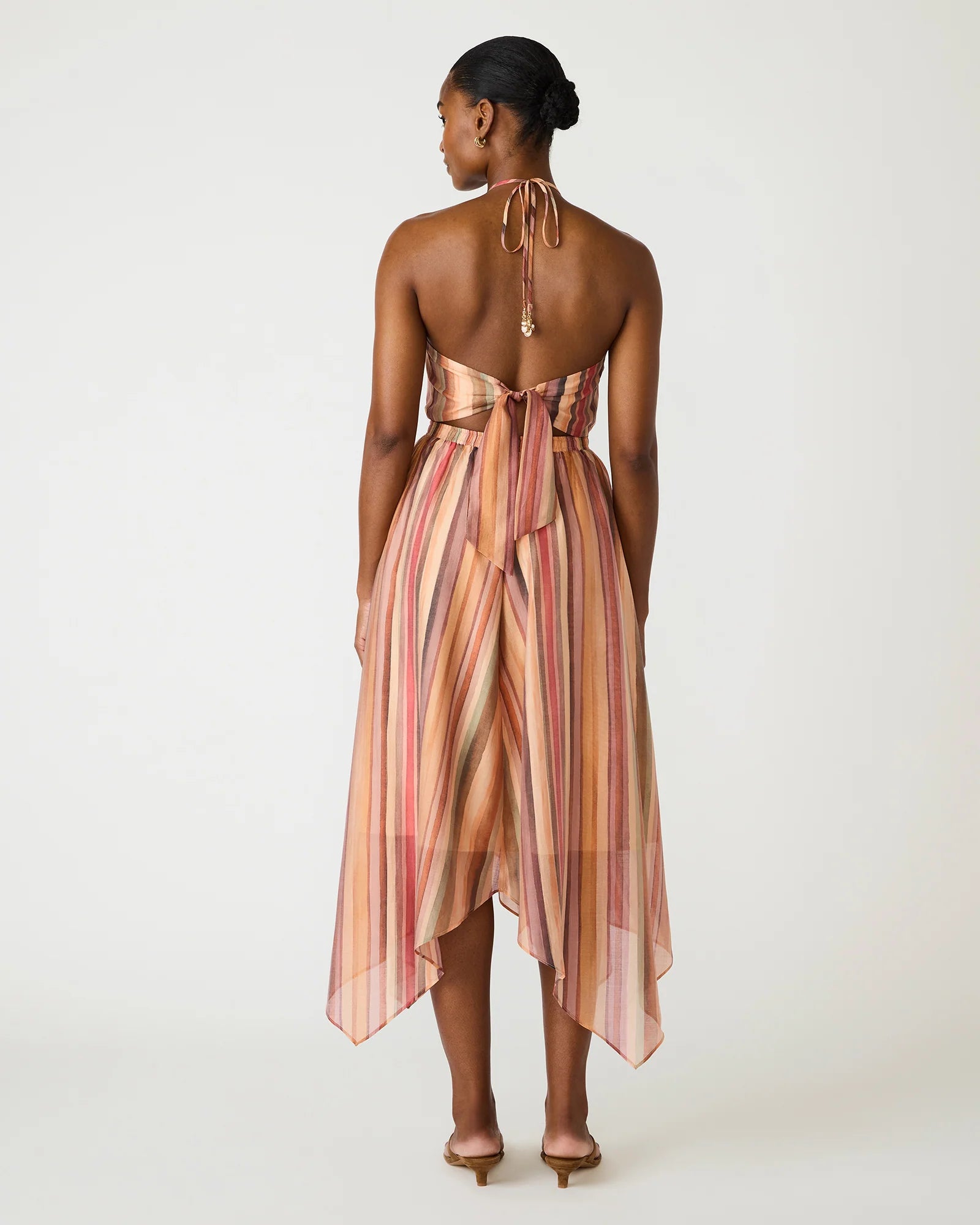 Dalina Dress in Multi Stripe