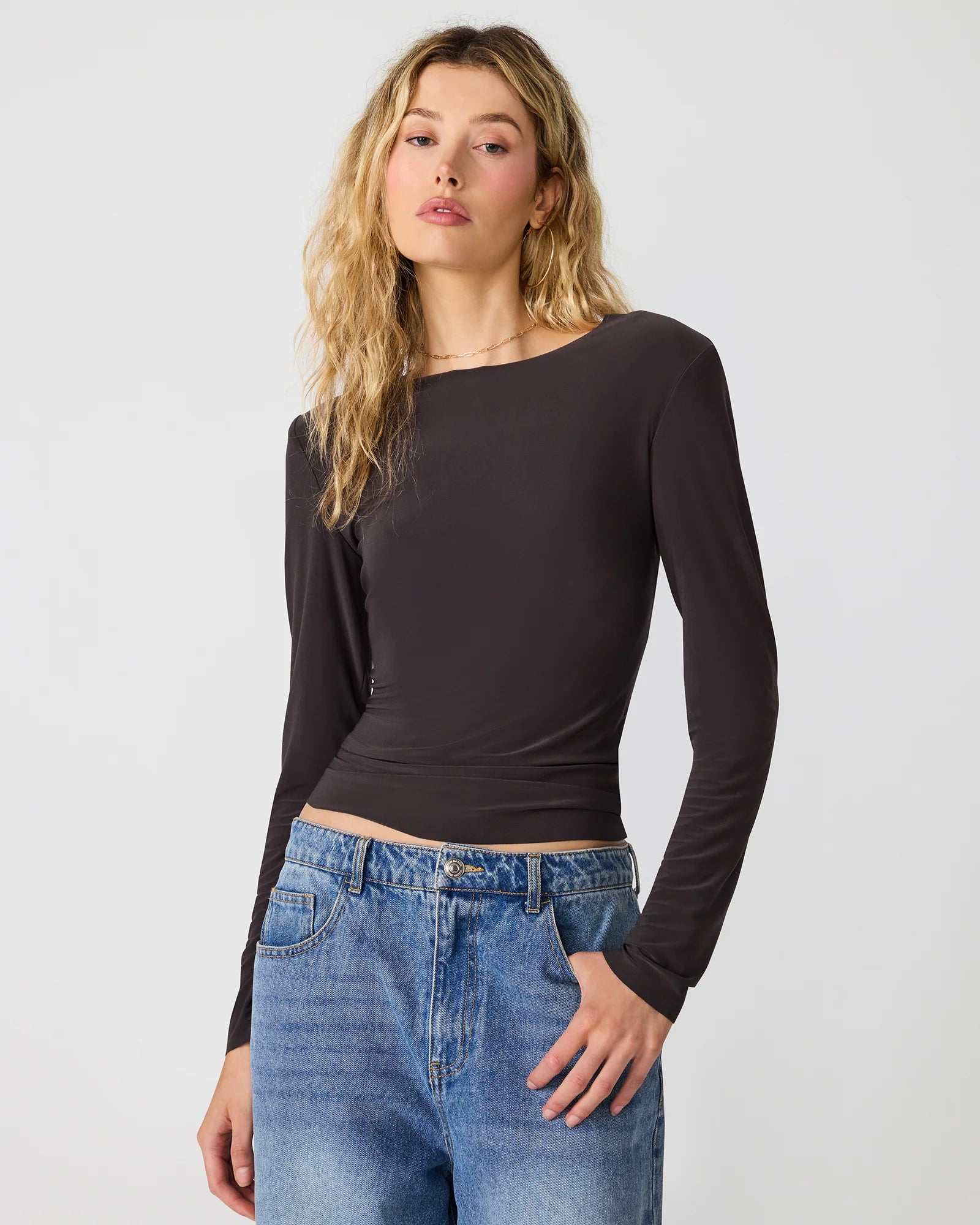 Seline Knit Top in Dark Espresso