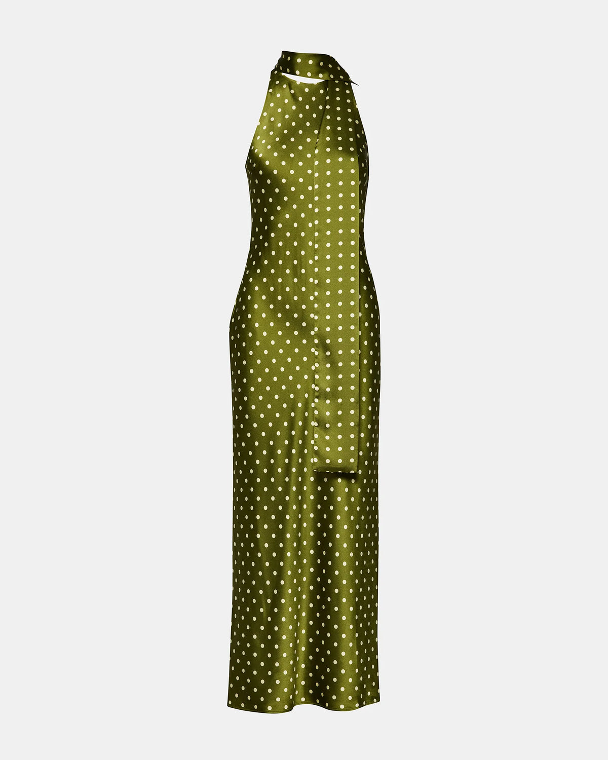 Jaiden Polka Dot Dress in Olive Heather