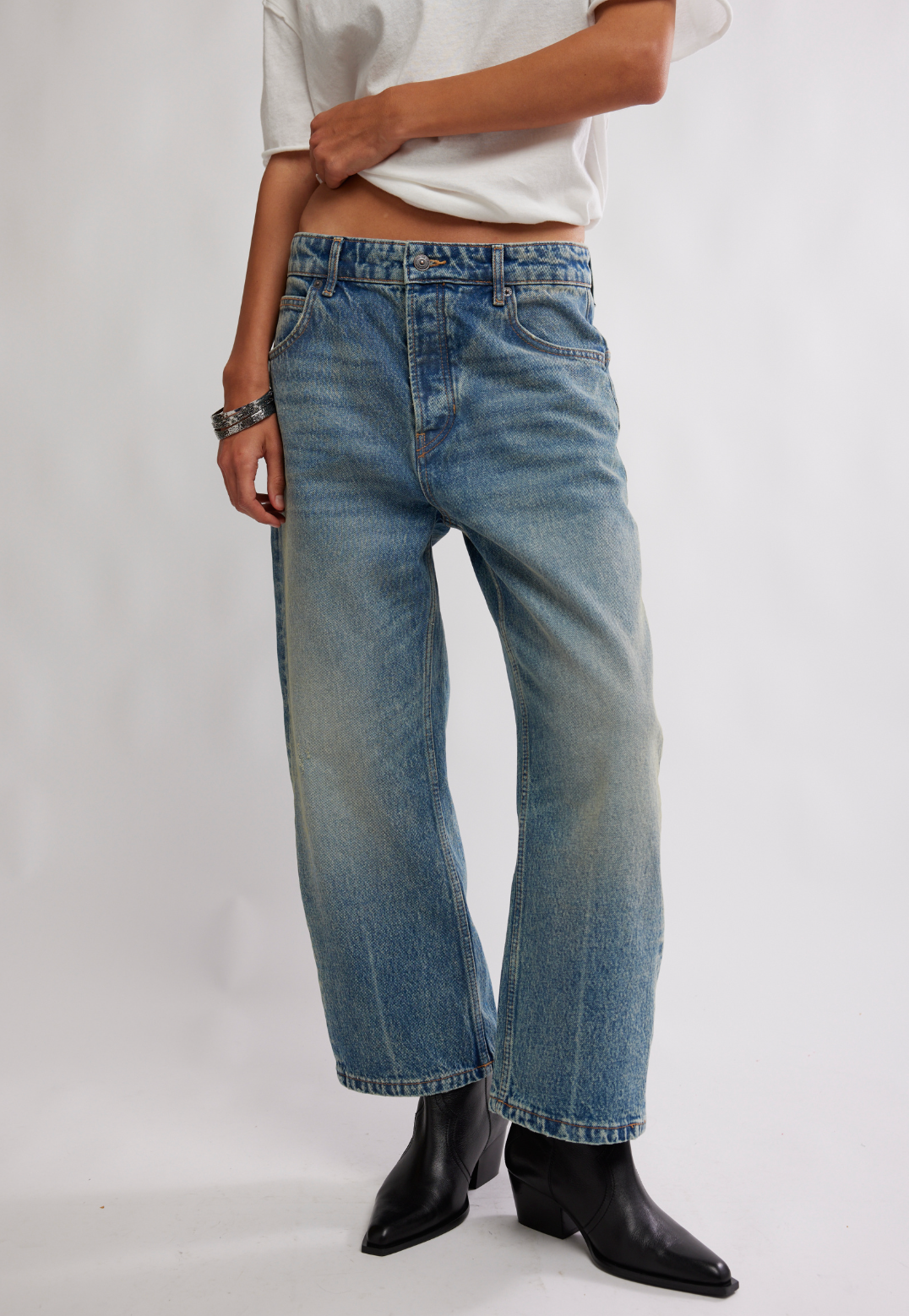 Deep Trance Dropped Boyfriend Jeans in From Beyond