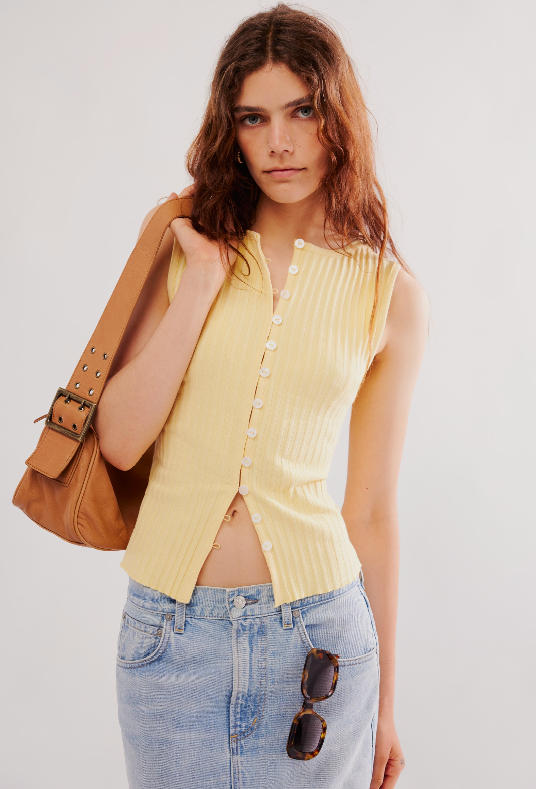 Tilly Vest in Mellow Yellow
