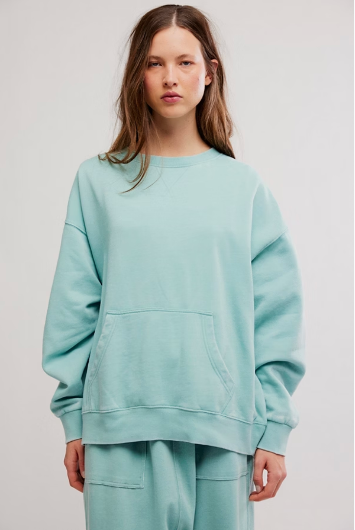 Slow It Down Pullover in Aqua