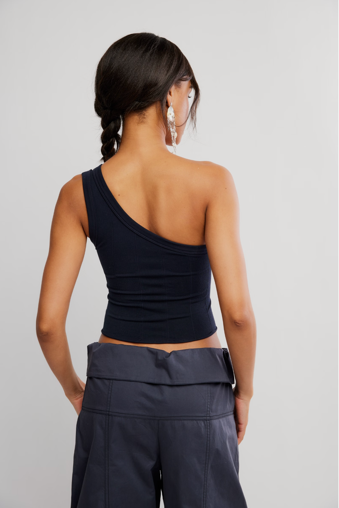 So Soft Seamless Modal Asymmetrical Cami in Black