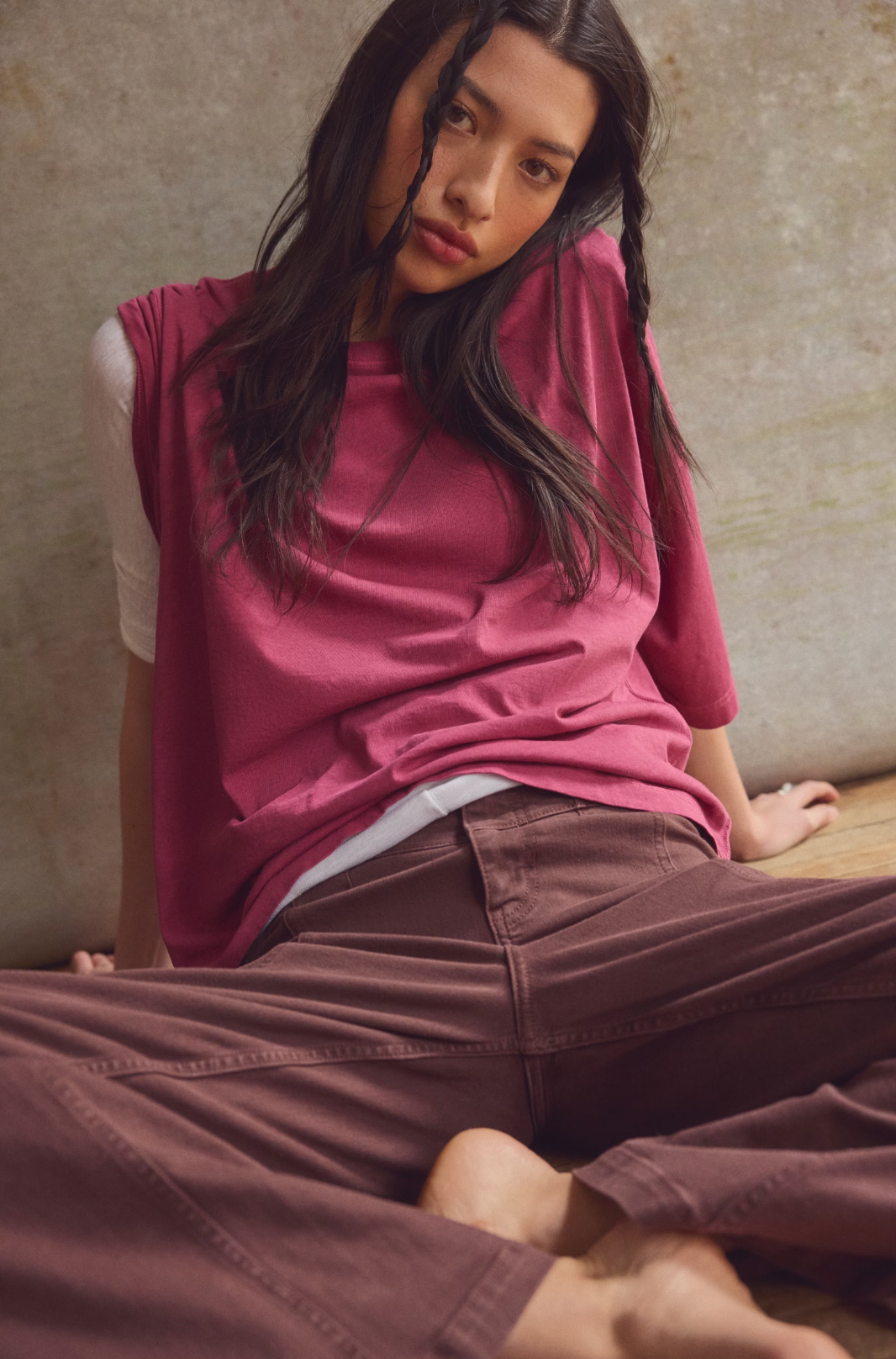 Libre Wide Leg in Rum Running