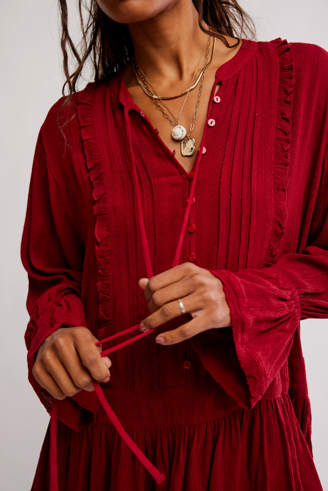 Haute Heirloom Mini Dress in Red Dahlia