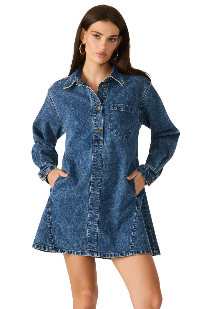 Edith Demin Dress | Steve Madden