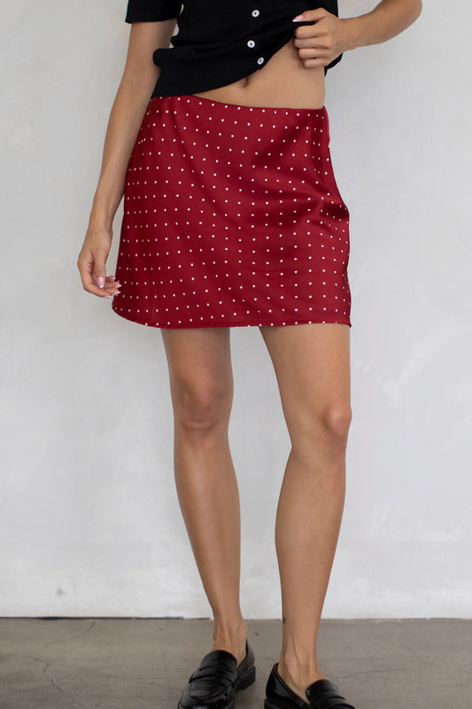 Cami Polka Dot Skirt in Red