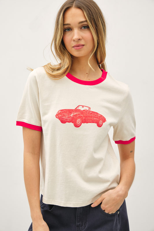 Vintage Car Print Tee