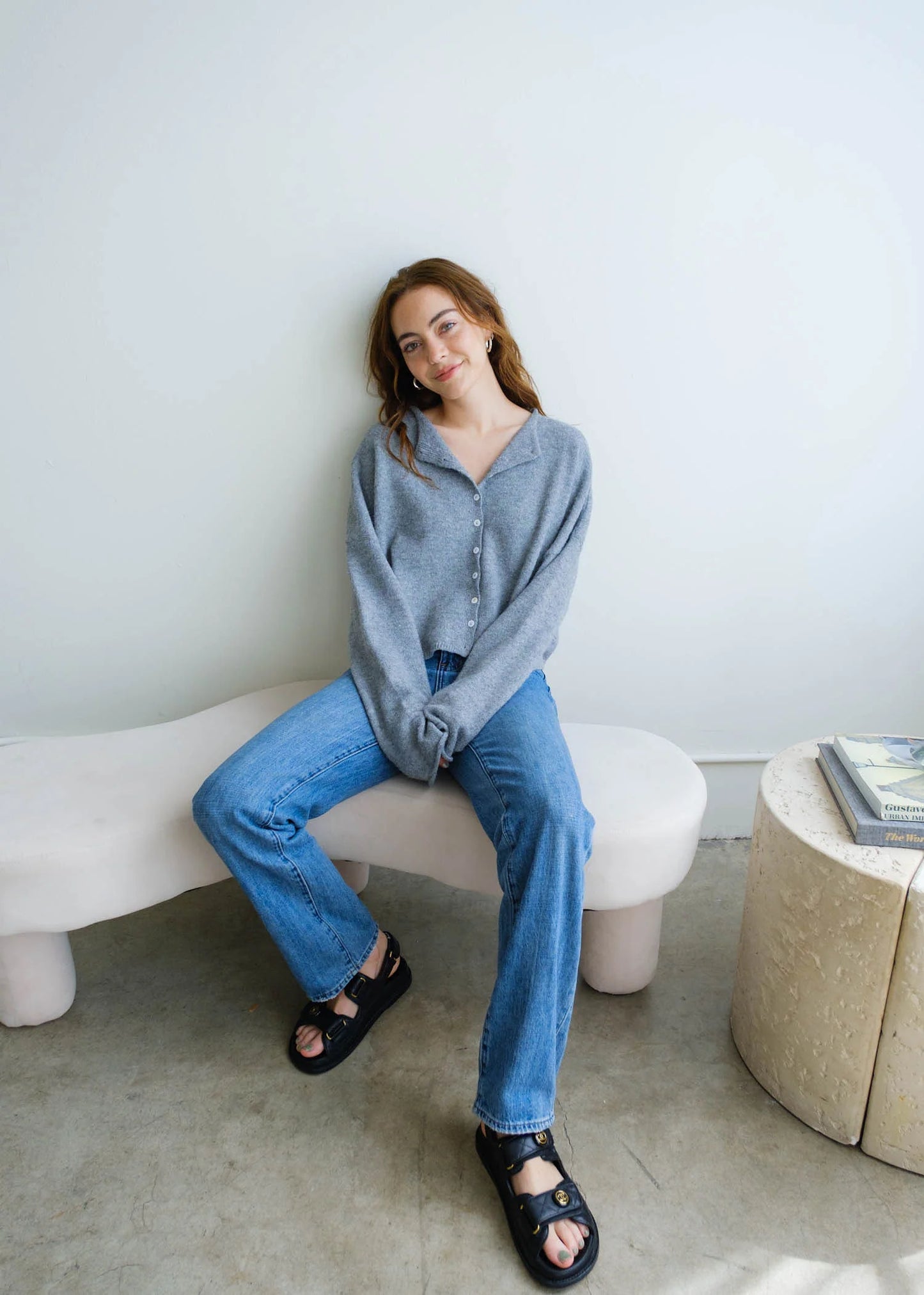 Piper Cardigan in Heather Grey