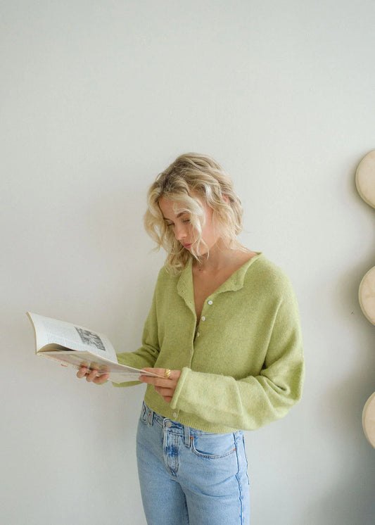 Piper Cardigan in Lemongrass