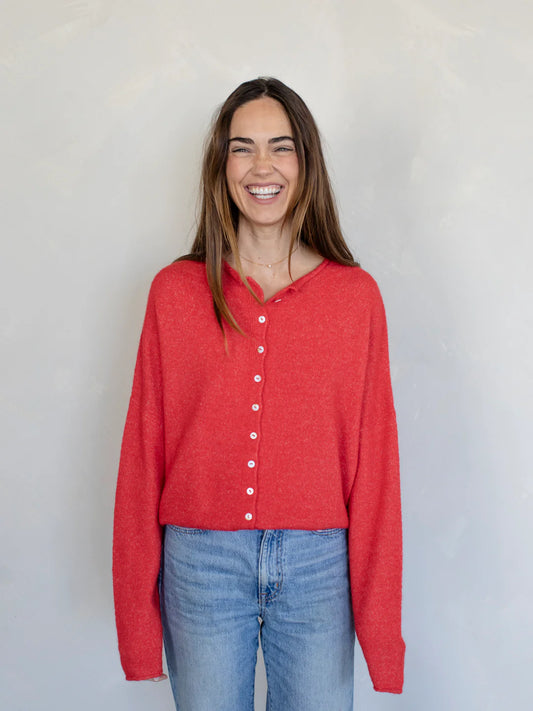 Piper Cardigan in Red