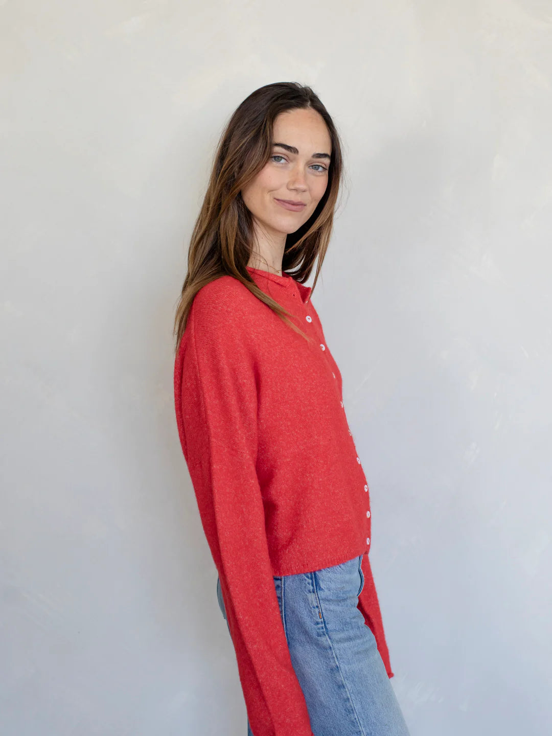 Piper Cardigan in Red