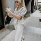 Linen Polka Dot Top