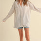 Beige Stripe Button Down