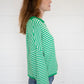 Piper Cardigan in Green Mini Stripe