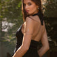 Alana Chiffon Halter Top in Black